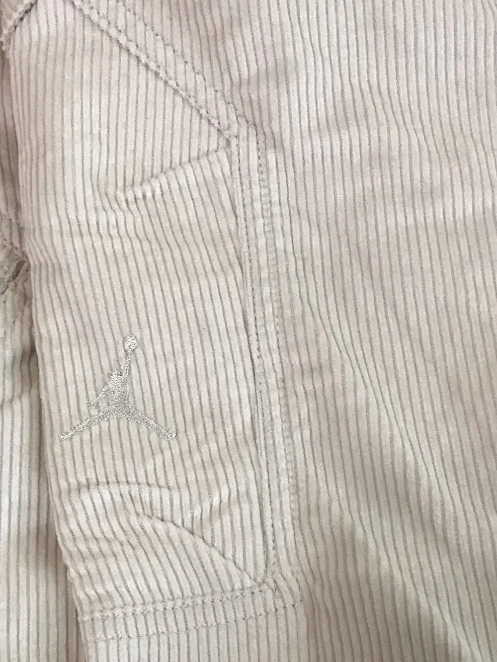 Jordan Flight Chicago Men's Corduroy Trouser Pants Cream Size Large